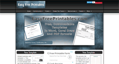 Desktop Screenshot of easyfreeprintables.com